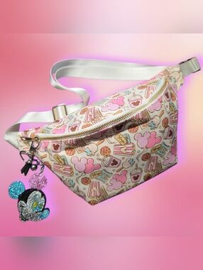Crossbody & Fanny Pack Bag Bundle Deal | Mickey Nylon Crossbody + Bag Charm